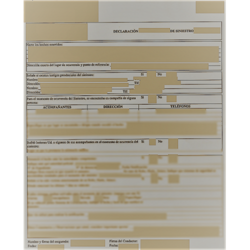 Attestation de sinistre