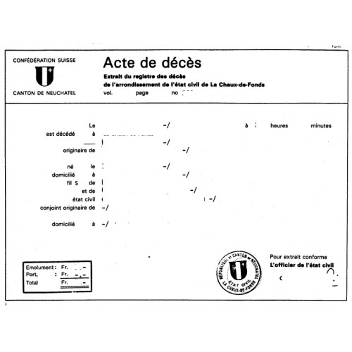 Acte de décès